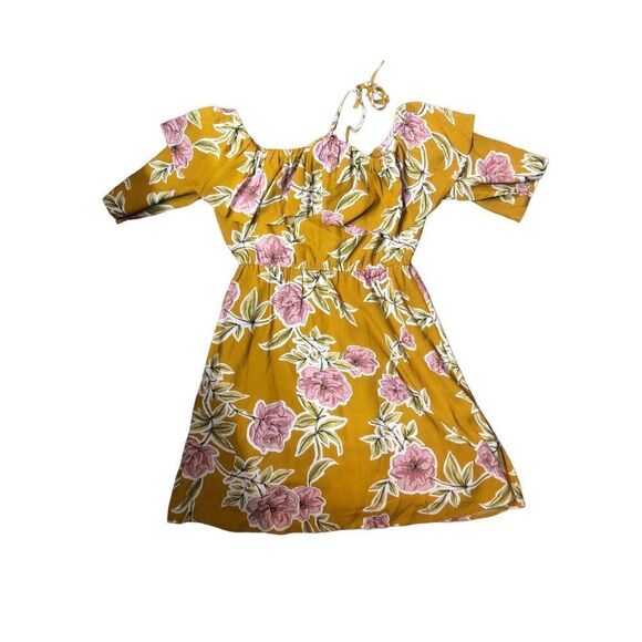 Fonda Ruffle Detail Cupcakes and Cashmere Floral Print Dress, Yellow/Gold, XS - Picture 9 of 16